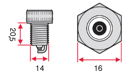 Размеры Свеча зажигания Denso Standard T16NR-U11
