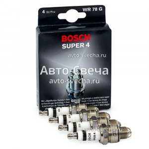 Свеча зажигания Bosch Super 4 WR 78 G