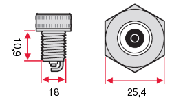 Размеры Свеча зажигания NGK Standard A8FS